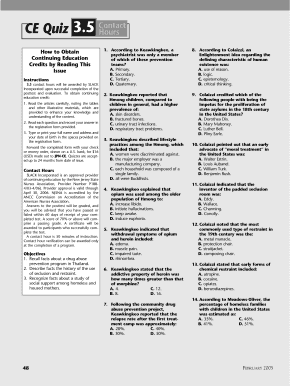 Nursing Continuing Education Quiz