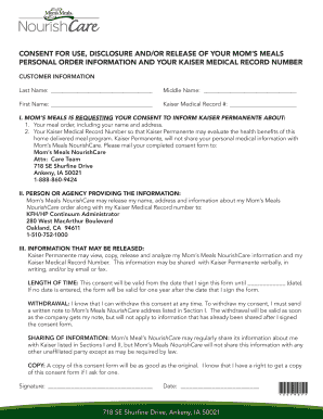 Mom's Meals Consent Form