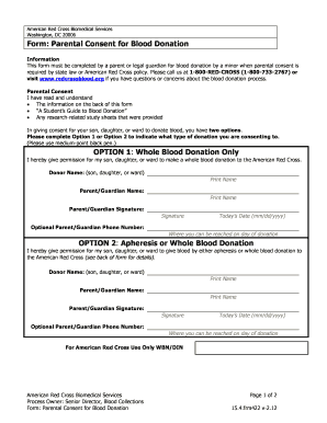 Parental Consent for Blood Donation