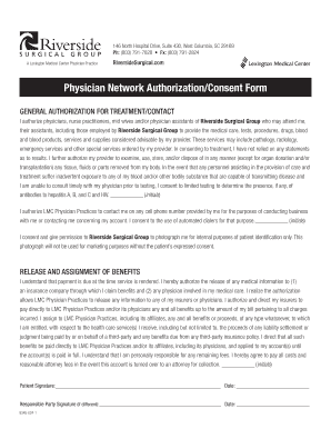 Riverside Surgical Group Authorization/Consent Form