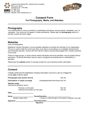 Consent Form for Photography and Media Usage