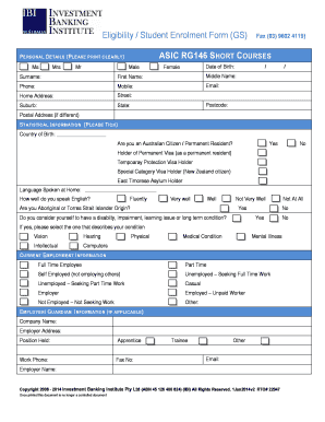 Student Enrolment Form