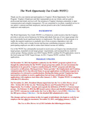 Virginia Work Opportunity Tax Credit Program Guide
