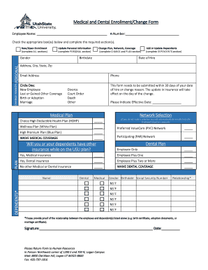 Employee Medical and Dental Enrollment Form
