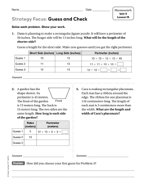 Math Homework Worksheet