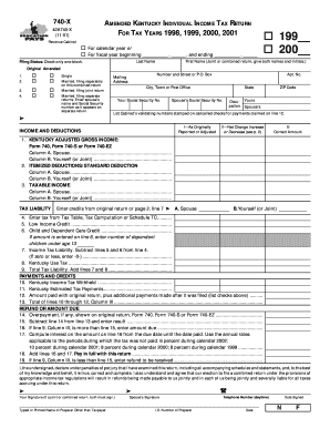 Kentucky Amended Individual Income Tax Return