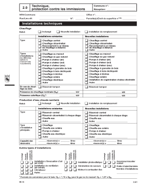 Formulaire suisse de protection contre les immissions