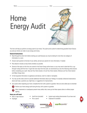 Home Energy Audit Form