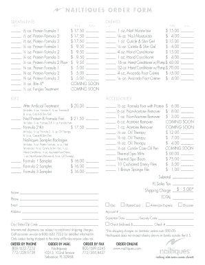 Nailtiques Order Form