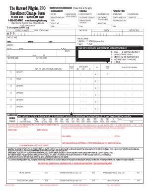 Harvard Pilgrim PPO Enrollment Change Form