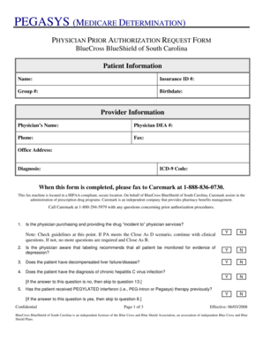 Physician Prior Authorization Request Form