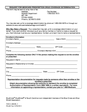 Medicare Prescription Drug Coverage Determination Form