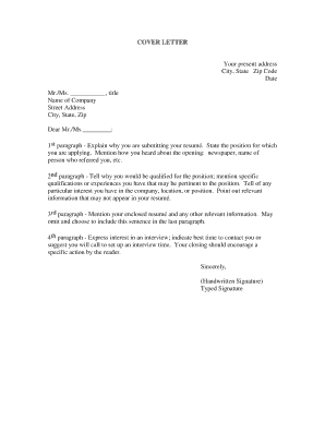 Cover Letter Template