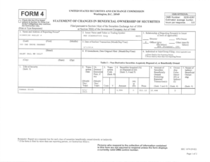 SEC Form 4 Statement of Changes in Beneficial Ownership