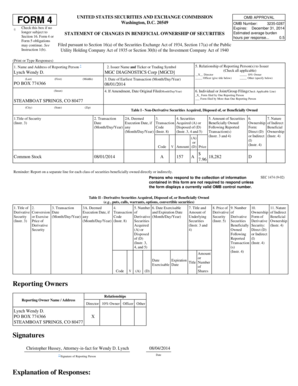 SEC Form 4 Statement of Changes in Beneficial Ownership