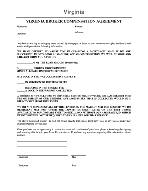 Virginia Broker Compensation Agreement