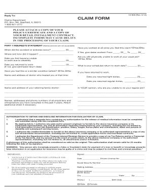 Disability Claim Form