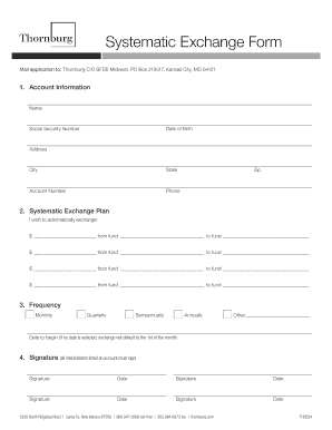 Systematic Exchange Form