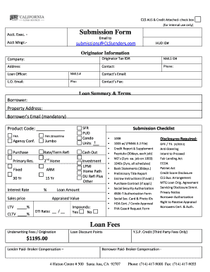 CLS AUS & Credit Attached Submission Form