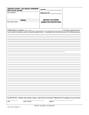 Motion to Extend Order for Protection