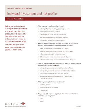 Individual Investment and Risk Profile Form