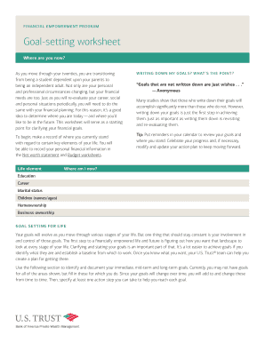 Financial Empowerment Goal-Setting Worksheet