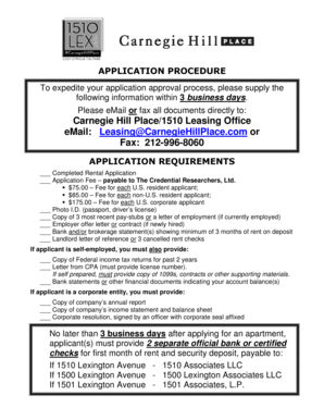 Rental Application Form