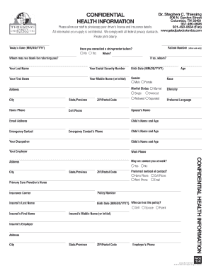 Chiropractic Patient Intake Form