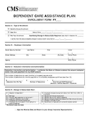 Dependent Care Assistance Plan Enrollment Form