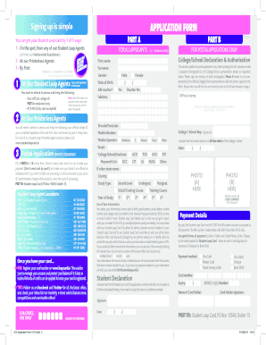 Student Leap Card Application Form