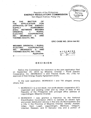 Fillable Online erc gov Republic of the Philippines ENERGY REGULATORY ...