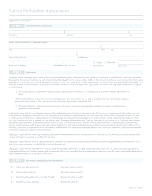Salary Reduction Agreement