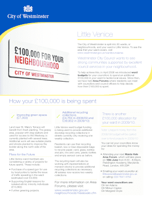 Little Venice Ward Budget Proposal Form