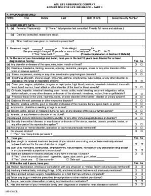 Life Insurance Application Part II