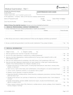 Medical Examination Form