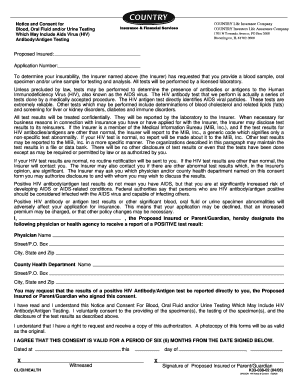 HIV Testing Consent Form