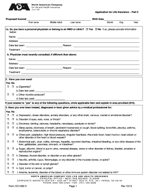 Life Insurance Application Form