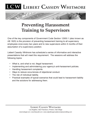 Preventing Harassment Training Registration Form