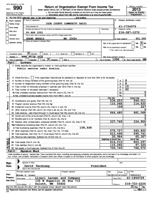 Form 990 2013 Tax Return