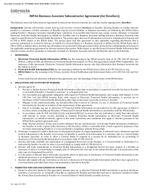 HIPAA Business Associate Subcontractor Agreement