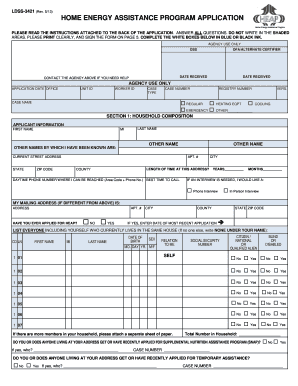 Home Energy Assistance Program Application