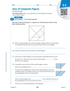 Area of Composite Figures Worksheet