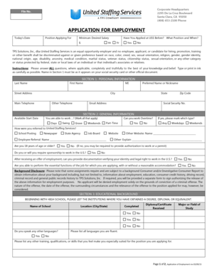 Application for Employment