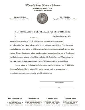 Authorization for Release of Information