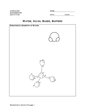 AP Biology Biochemistry Activity 2