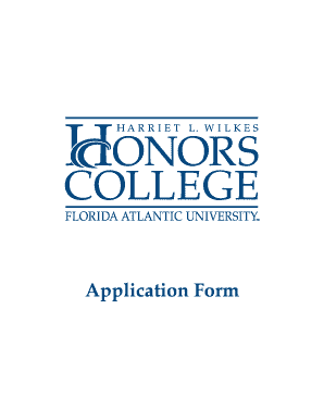 Florida Atlantic University Honors College Application Form