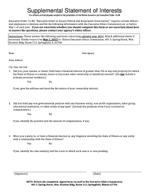 Illinois Supplemental Statement of Interests