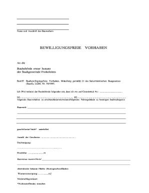 Bewilligungsfreie Vorhaben