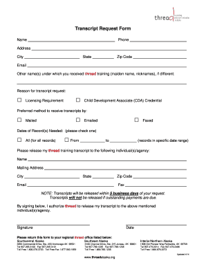 Transcript Request Form