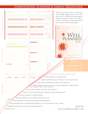 HOMESCHOOL PLANNER and FAMILY ORGANIZER